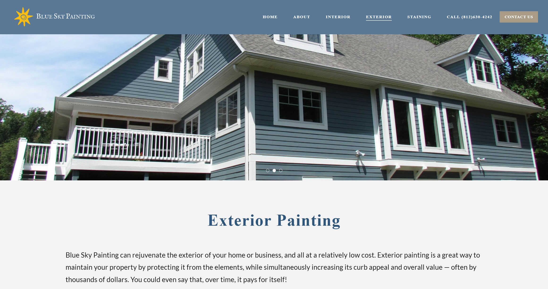 Blue Sky Painting website